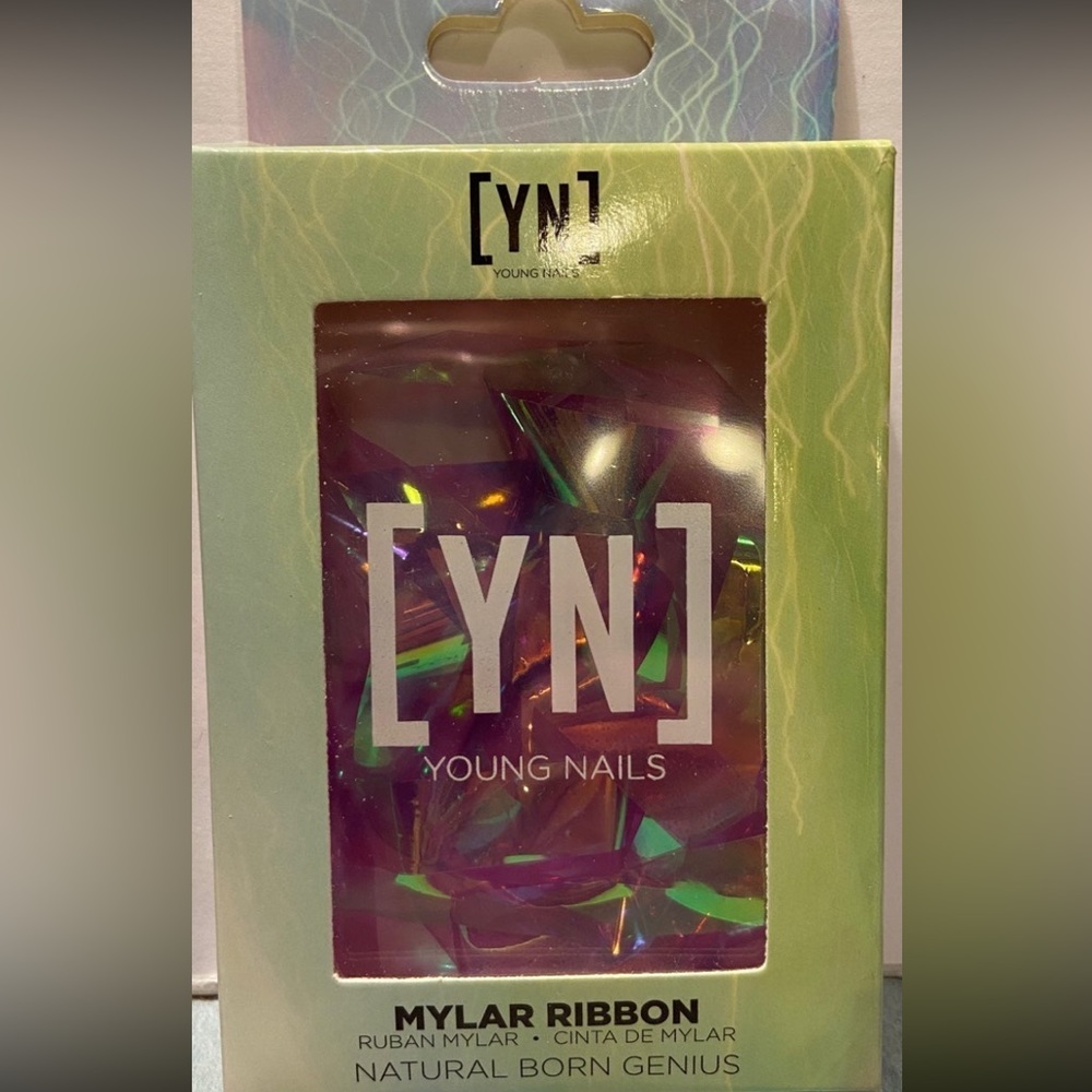 Young nails ribbon mylar “natural born genius”